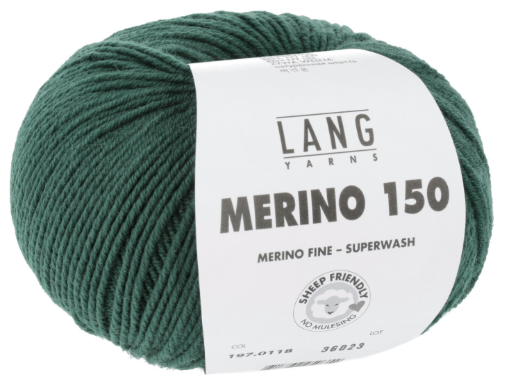 Lang Yarns Merino 150 50g is available to purchase from The Knit Lounge UK knit shop