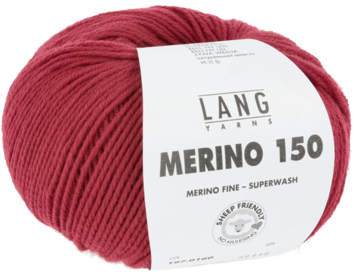 Lang Yarns Merino 150 50g is available to purchase from The Knit Lounge UK knit shop