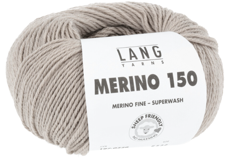 Lang Yarns Merino 150 50g is available to purchase from The Knit Lounge UK knit shop