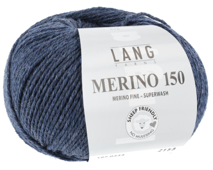 Lang Yarns Merino 150 50g is available to purchase from The Knit Lounge UK knit shop