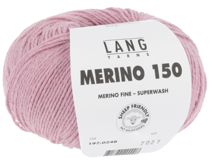 Lang Yarns Merino 150 50g is available to purchase from The Knit Lounge UK knit shop