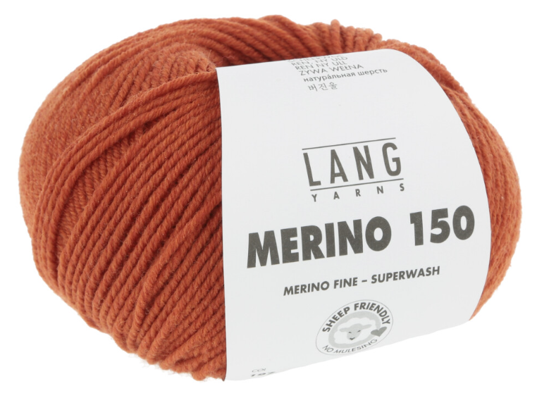 Lang Yarns Merino 150 50g is available to purchase from The Knit Lounge UK knit shop