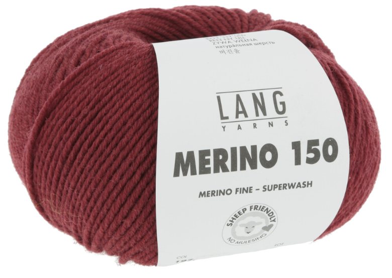 Lang Yarns Merino 150 50g is available to purchase from The Knit Lounge UK knit shop