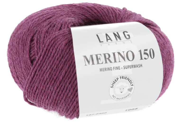 Lang Yarns Merino 150 50g is available to purchase from The Knit Lounge UK knit shop