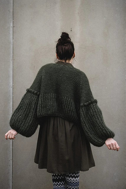 Grey Sheep Bobble Jacket Pattern is available to purchase from The Knit Lounge UK knit shop