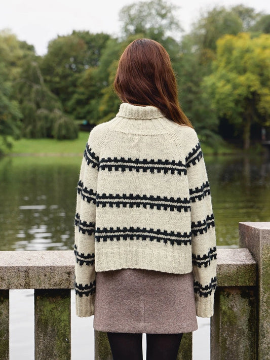 Sandnes Garn Ridge Sweater 2513_01 - Printed knitting Pattern from The Knit Lounge UK yarn shop.