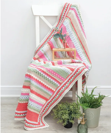 Flower Fields Blanket - 3015 is available to purchase from The Knit Lounge UK knit shop