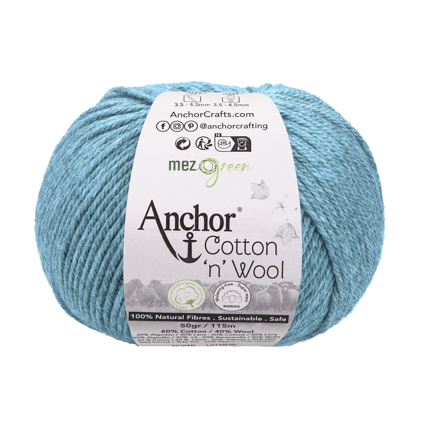 Anchor Cotton 'n' Wool 50g is available to purchase from The Knit Lounge UK knit shop