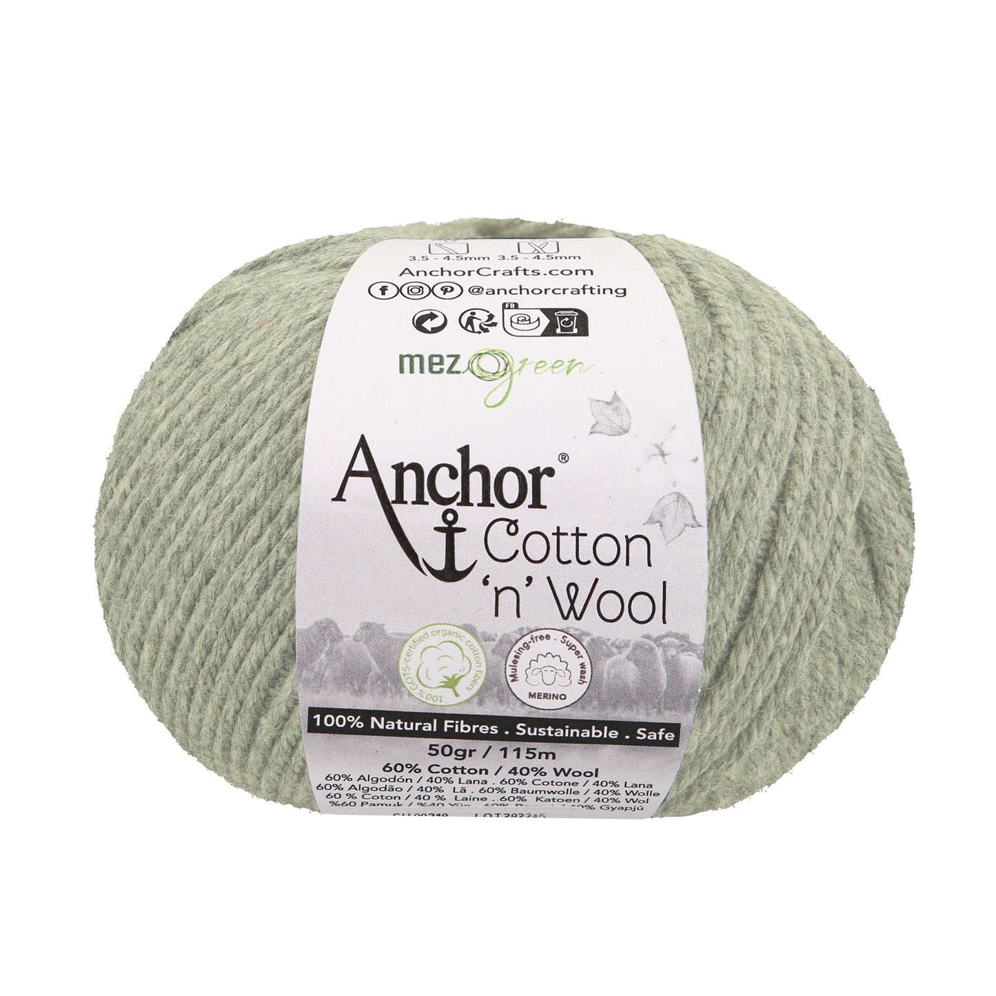 Anchor Cotton 'n' Wool 50g is available to purchase from The Knit Lounge UK knit shop