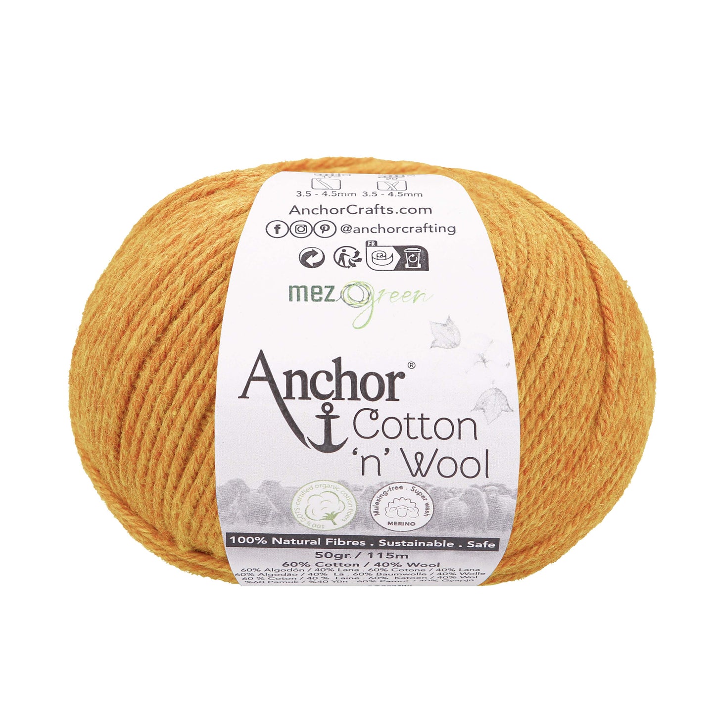 Anchor Cotton 'n' Wool 50g is available to purchase from The Knit Lounge UK knit shop