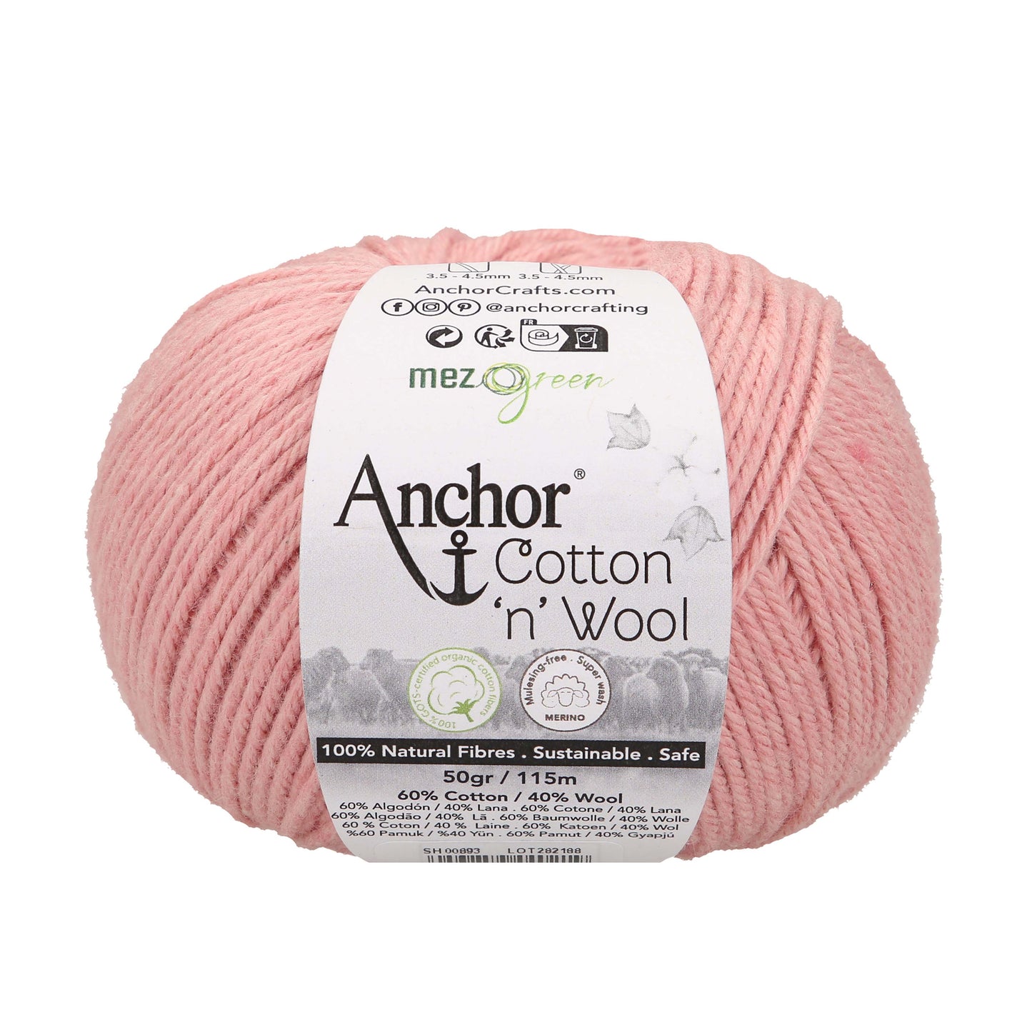 Anchor Cotton 'n' Wool 50g is available to purchase from The Knit Lounge UK knit shop