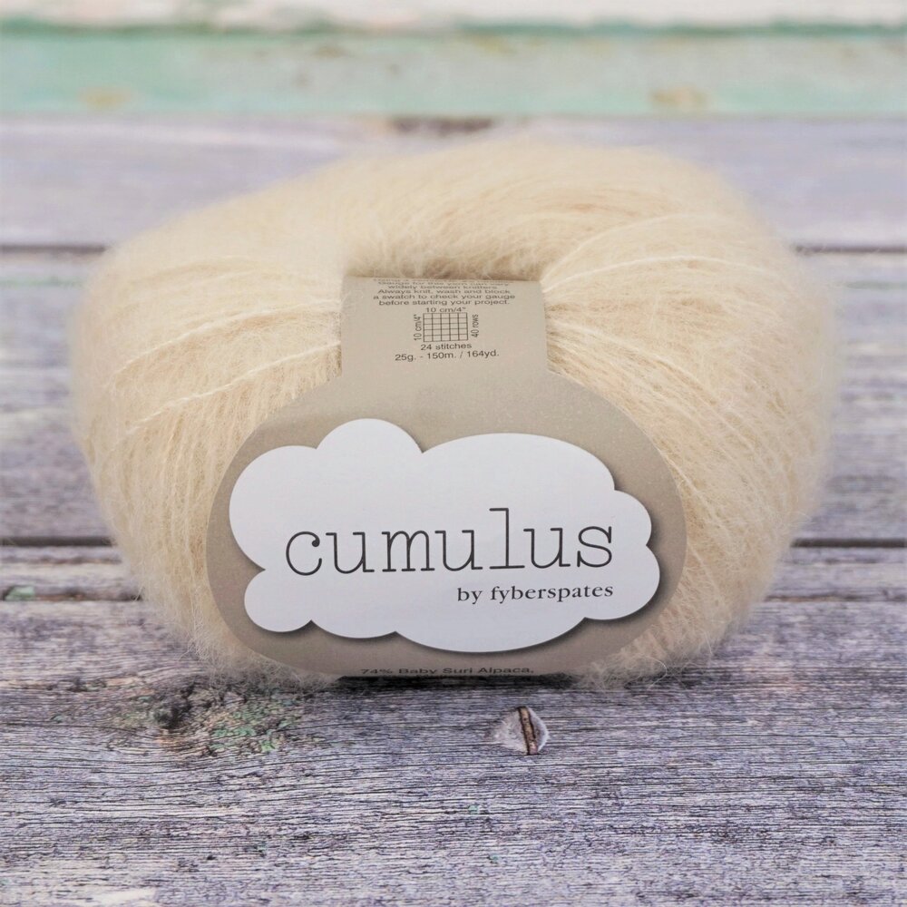 Fyberspates Cumulus Suri Alpaca 25g is available to purchase from The Knit Lounge UK knit shop