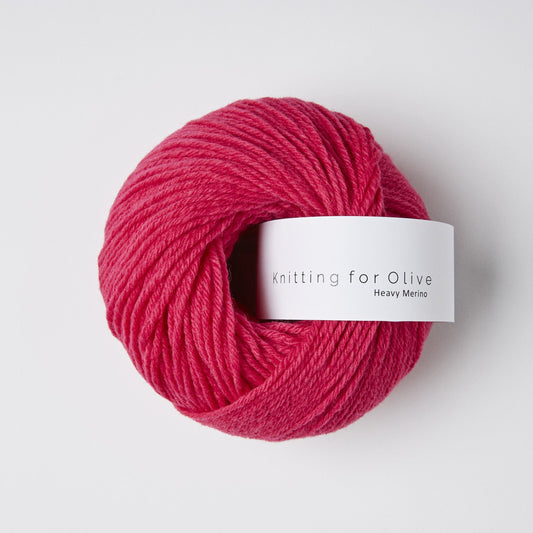 Knitting For Olive Heavy Merino 50g in shade Pink Daisies from UK yarn shop The Knit Lounge.