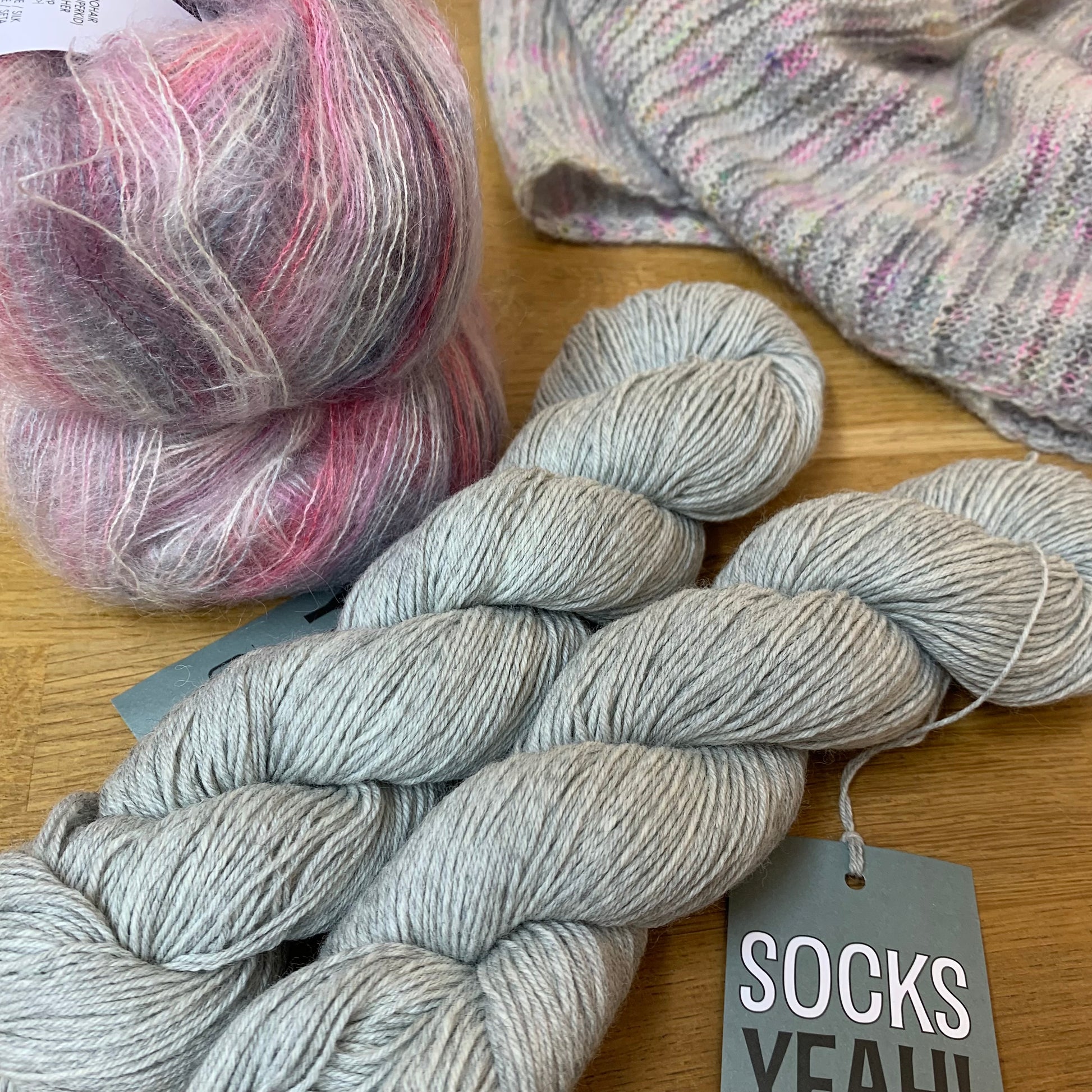 Pom Pidou Shawl Kit is available to purchase from The Knit Lounge UK knit shop