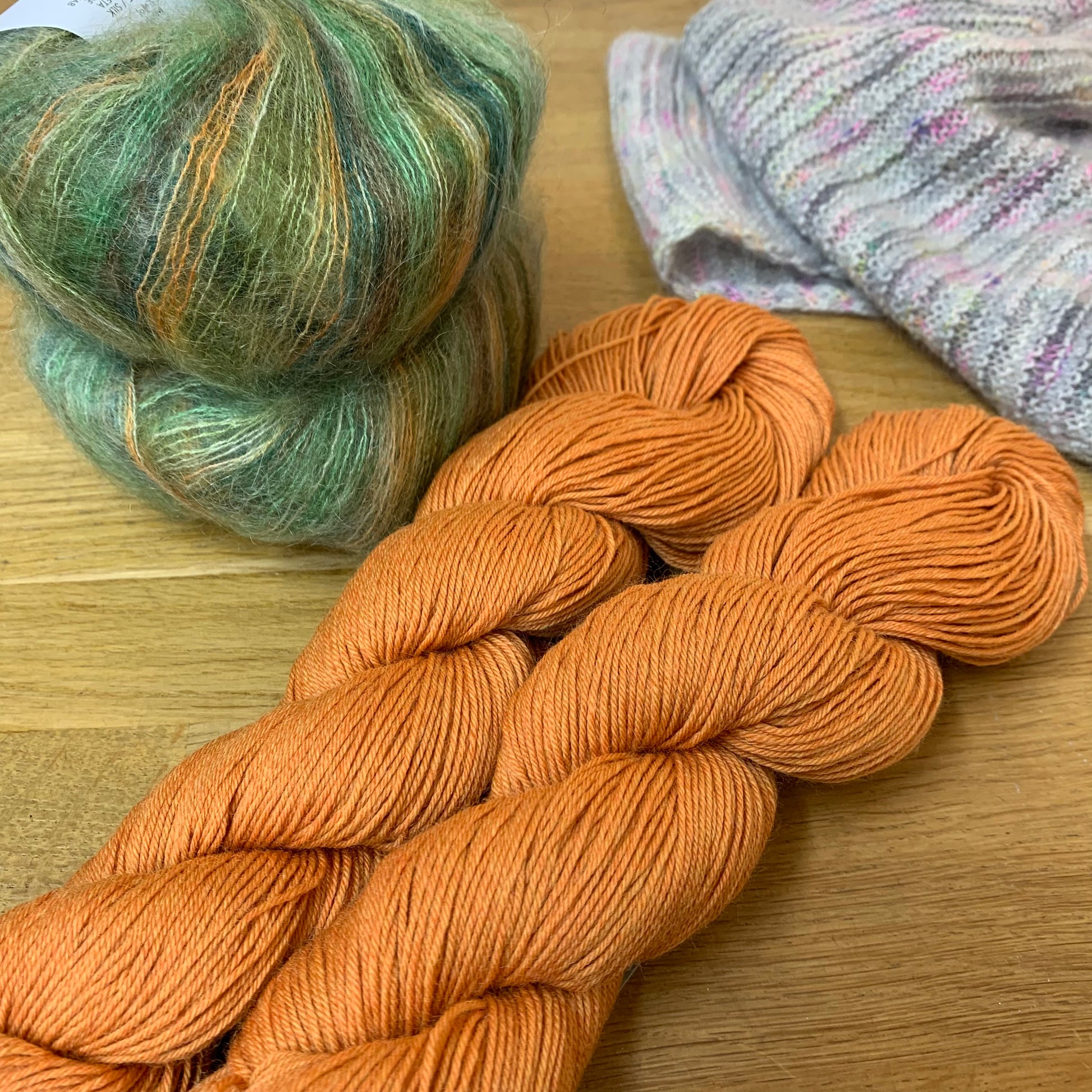 Pom Pidou Shawl Kit is available to purchase from The Knit Lounge UK knit shop