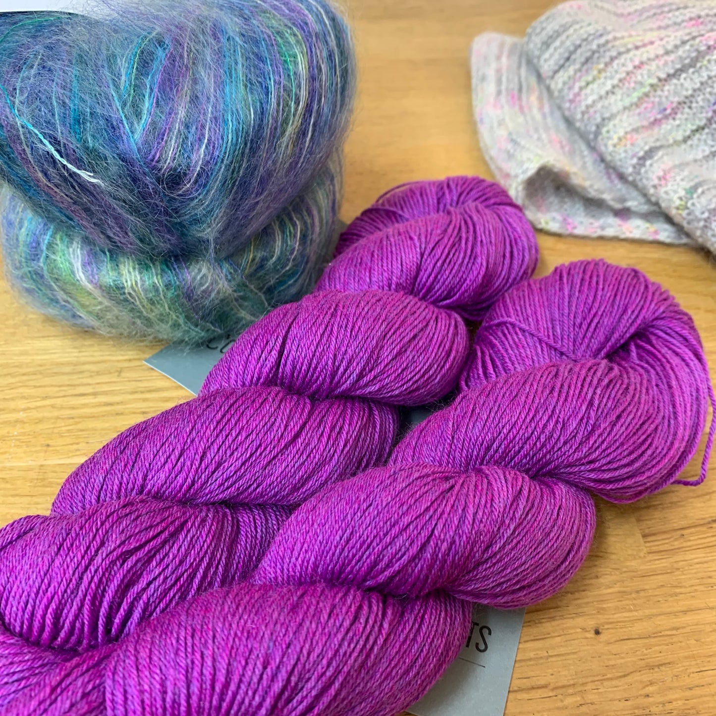 Pom Pidou Shawl Kit is available to purchase from The Knit Lounge UK knit shop