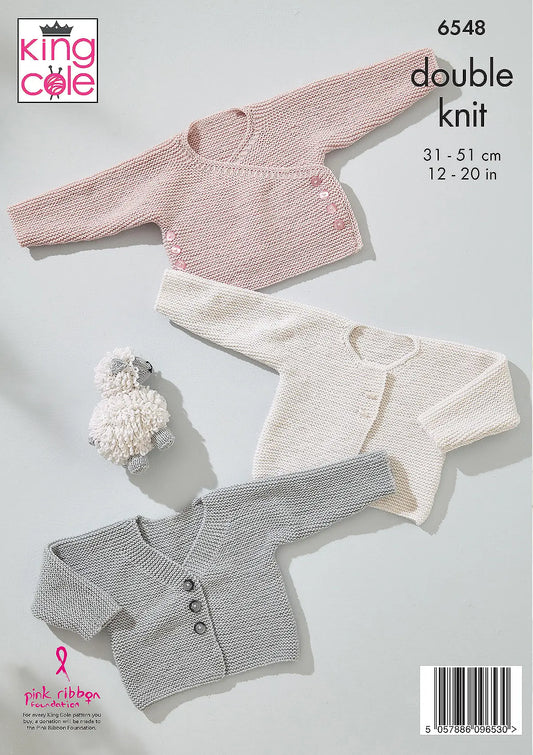 King Cole 6548 Baby Cardigans | DK Knitting Pattern