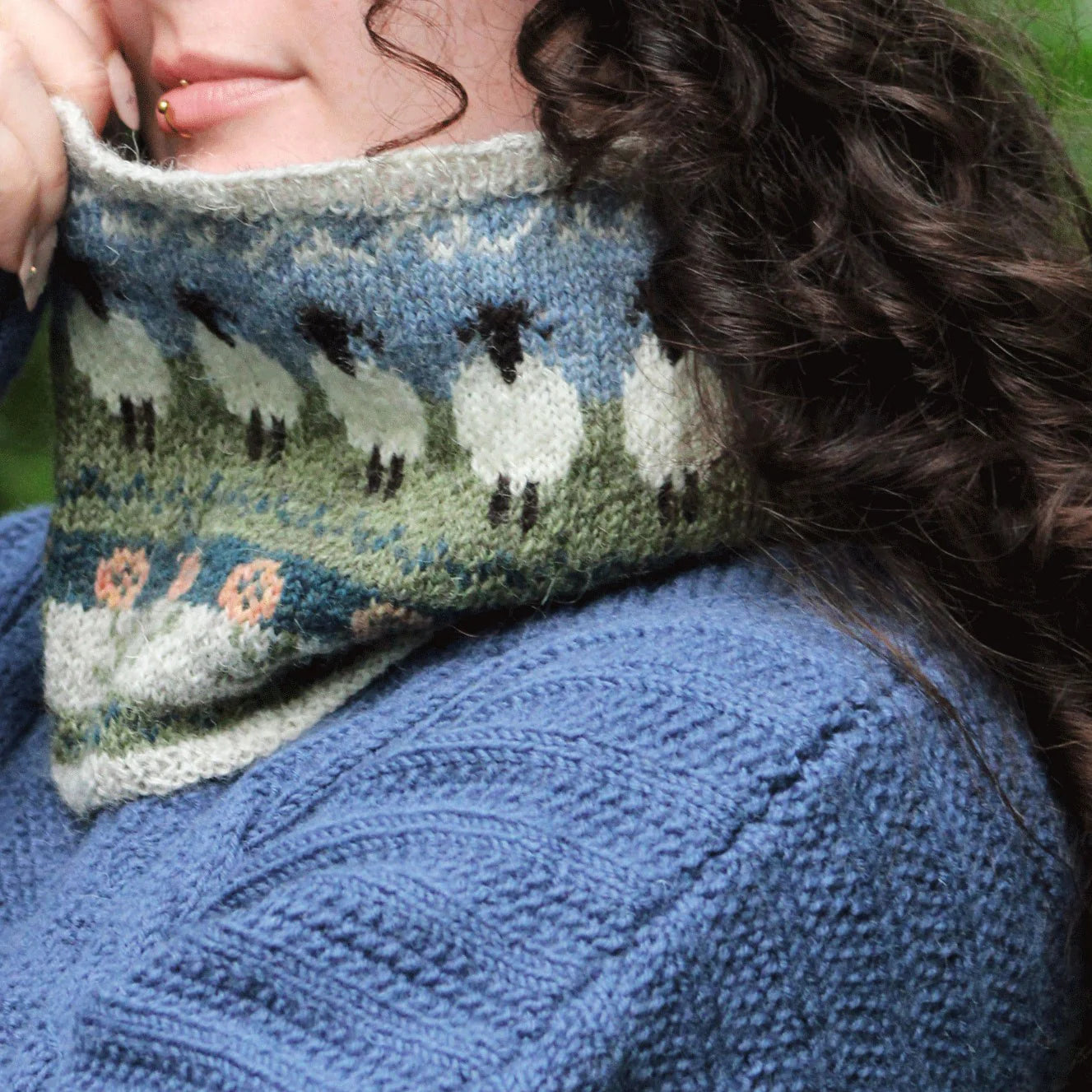 Baa Ram Ewe Lonk Hat & Snood Knitting Pattern