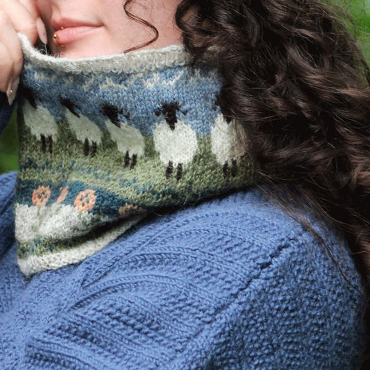 Baa Ram Ewe Lonk Hat & Snood Knitting Pattern