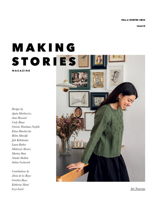 Making Stories Issue 12- Art Nouveau is available to purchase from The Knit Lounge UK knit shop