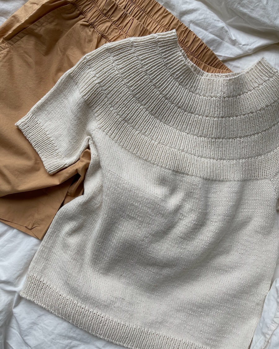 Anker tee by PetiteKnit printed pattern available at The Knit Lounge UK