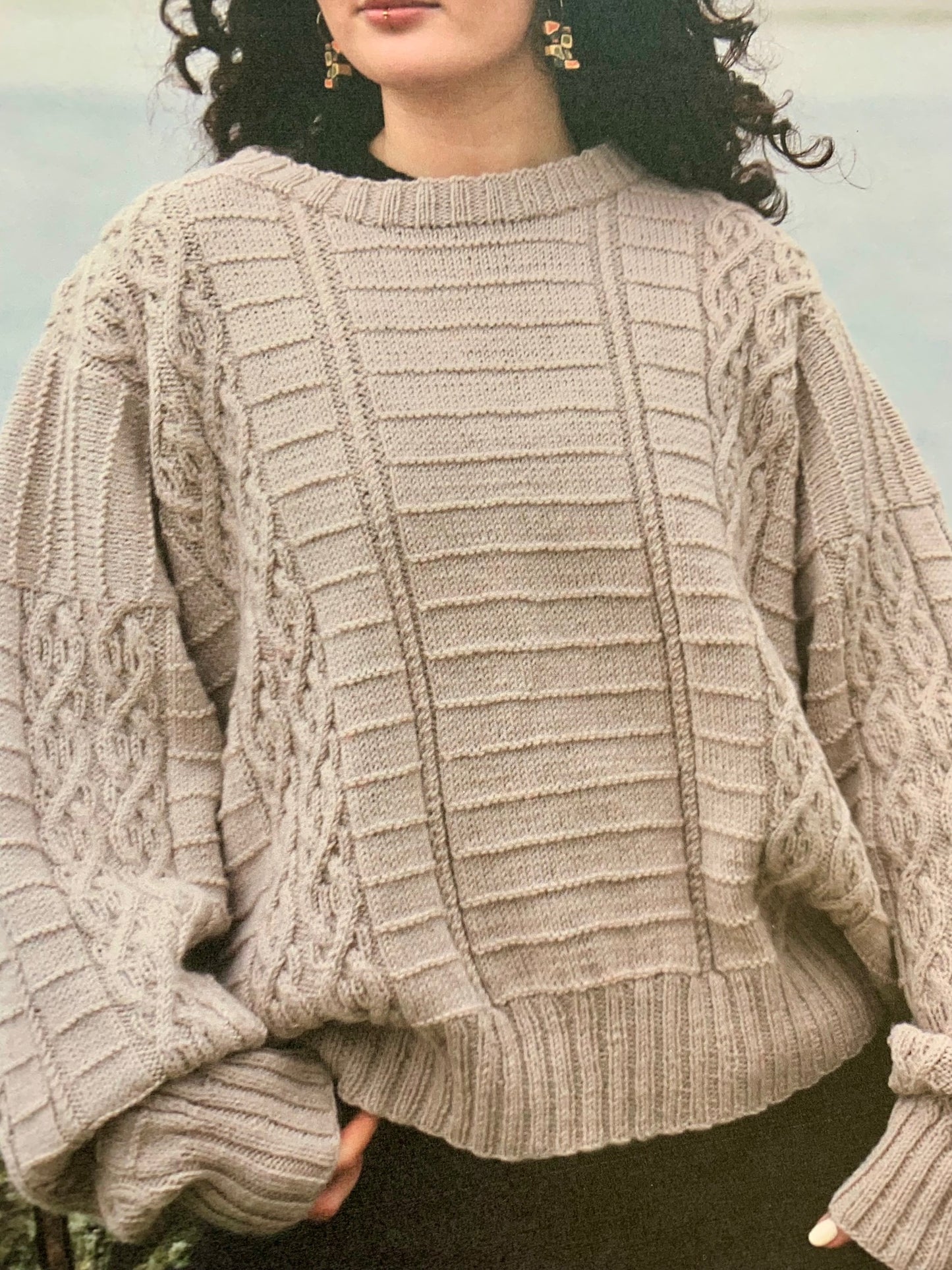 Baa Ram Ewe Knitting Pattern - Sandsend Guernsey is available to purchase from The Knit Lounge UK knit shop