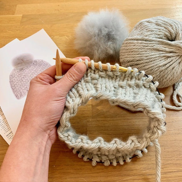 Introduction to Knitting in the Round - Knit a Hat, Tuesday 18th March 1pm- 4pm is available to purchase from The Knit Lounge UK knit shop