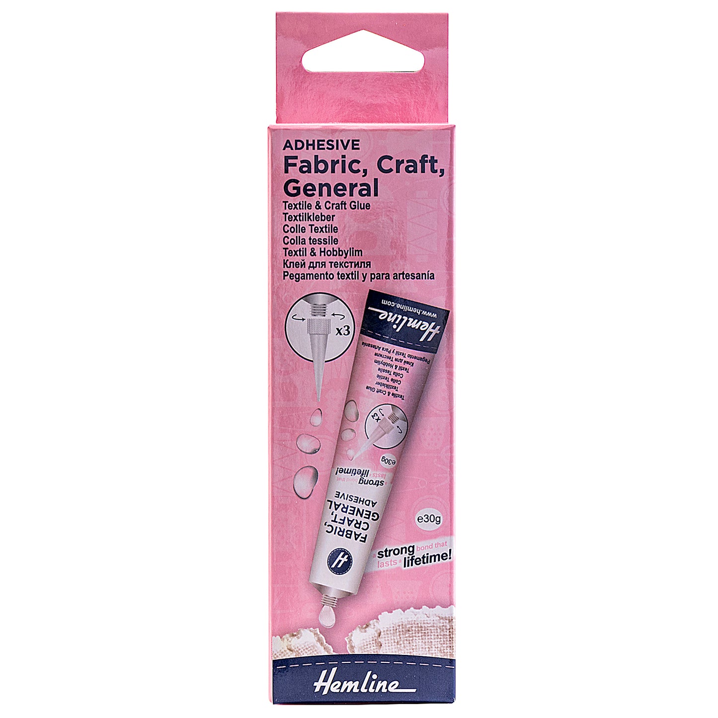 Hemline Fabric and Craft Glue 30g is available to purchase from The Knit Lounge UK knit shop