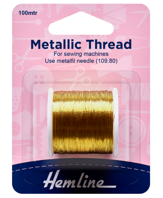 Hemline Metallic Thread 100m is available to purchase from The Knit Lounge UK knit shop
