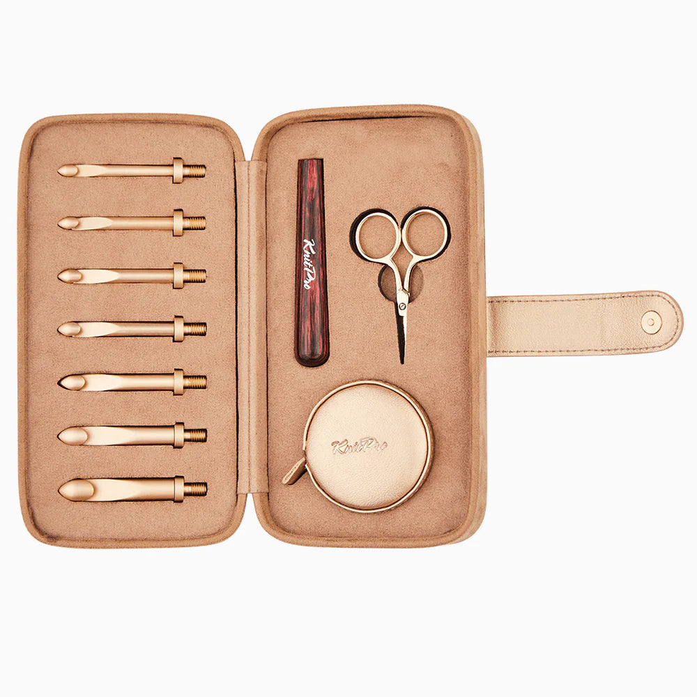 Knit Pro Oasis Chunky Interchangeable Crochet Hook Set is available to purchase from The Knit Lounge UK knit shop