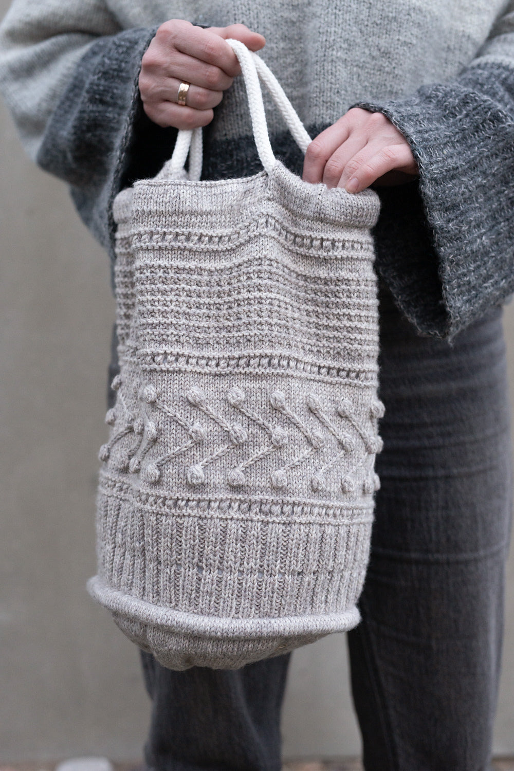 Ruke Project Bag Pattern is available to purchase from The Knit Lounge UK knit shop