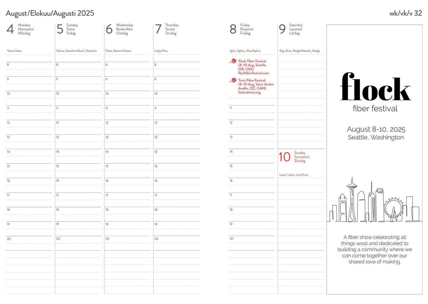 Laine Knitter's Year 2025 Calendar is available to purchase from The Knit Lounge UK knit shop