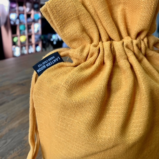 Lantern Moon Meadow Drawstring Bag is available to purchase from The Knit Lounge UK knit shop
