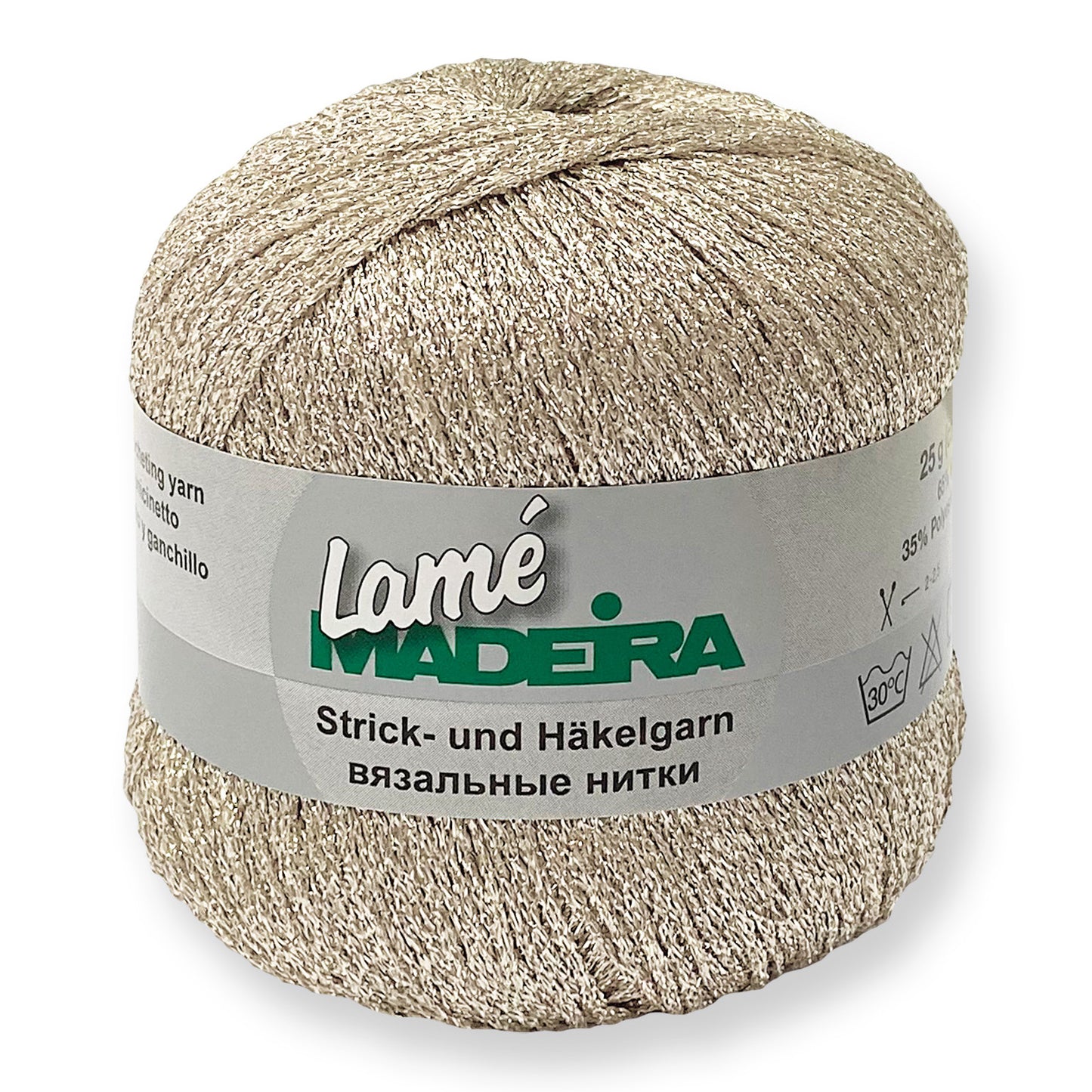 Madeira Lamé Metalic Yarn 25g is available to purchase from The Knit Lounge UK knit shop