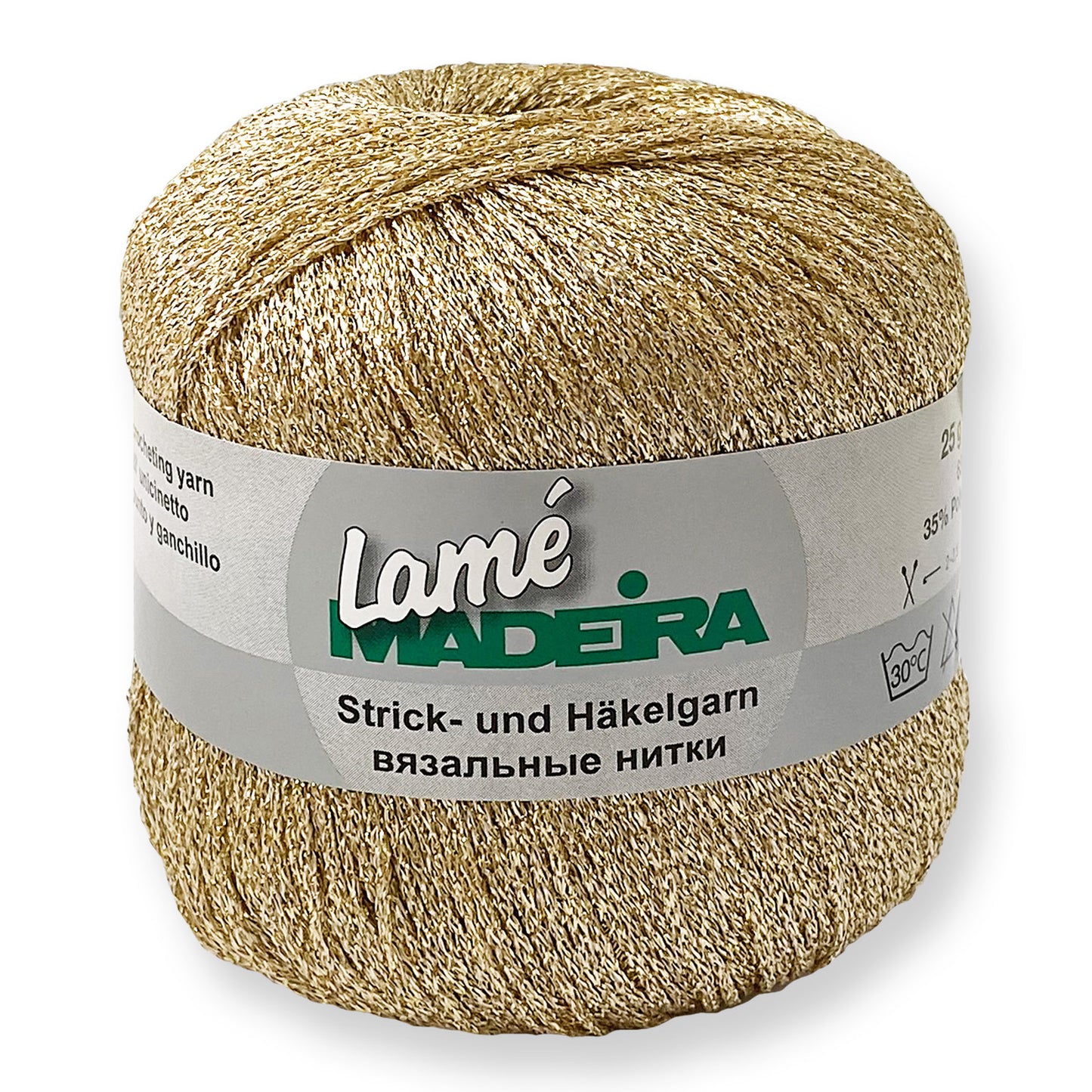 Madeira Lamé Metalic Yarn 25g is available to purchase from The Knit Lounge UK knit shop