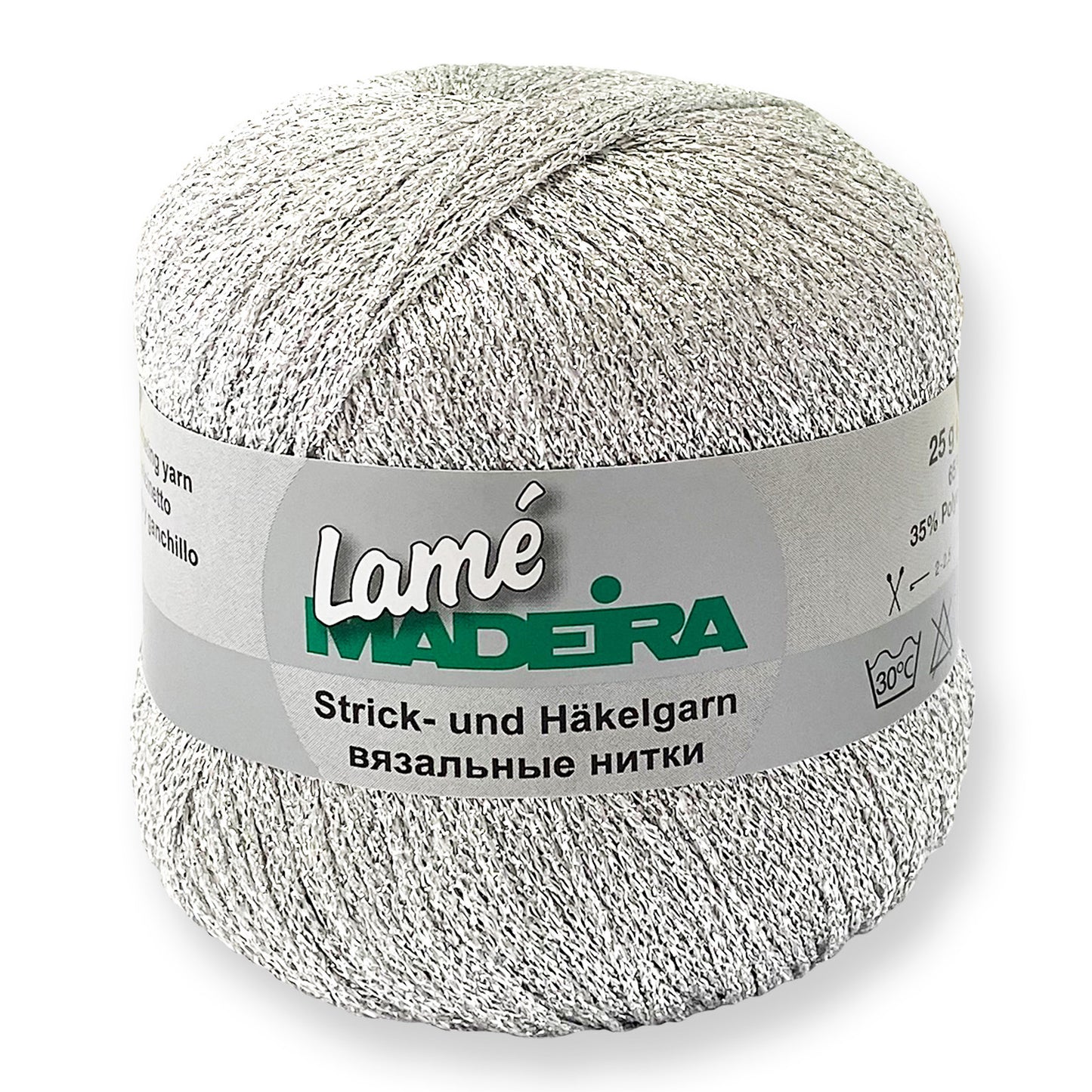 Madeira Lamé Metalic Yarn 25g is available to purchase from The Knit Lounge UK knit shop