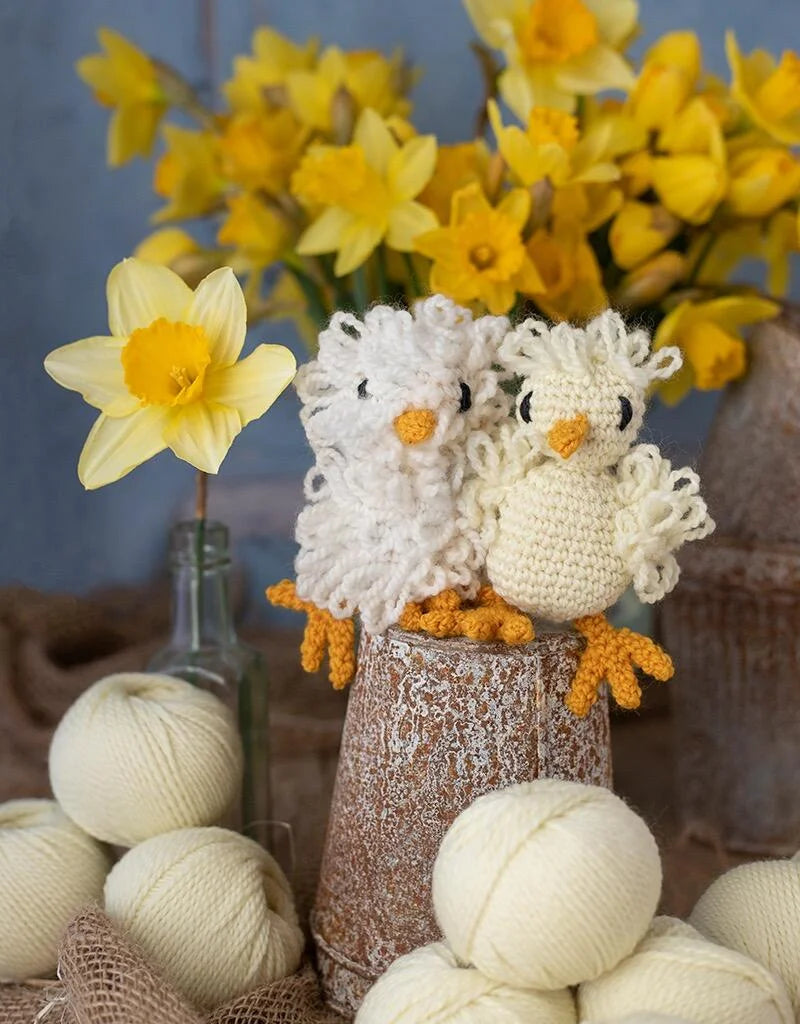 Spring Chicks Kit is available to purchase from The Knit Lounge UK knit shop