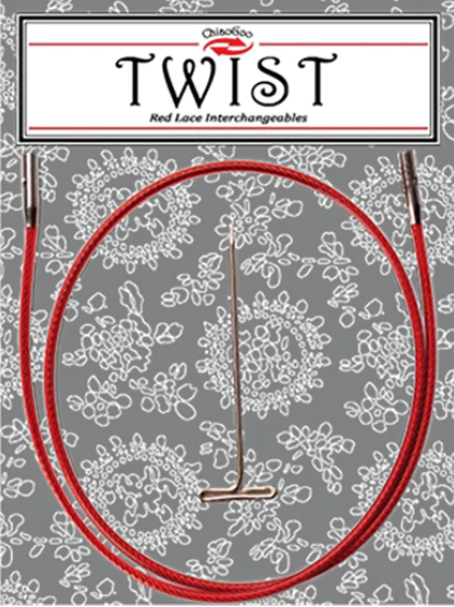 Chiaogoo Red Lace Interchangeable Cable is available to purchase from The Knit Lounge UK knit shop