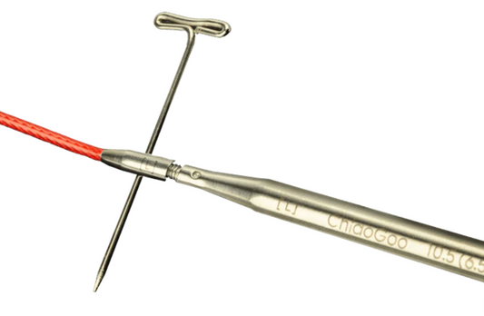 Chiaogoo Red Lace Interchangeable Knitting Needle Tips 3' (8cm) is available to purchase from The Knit Lounge UK knit shop