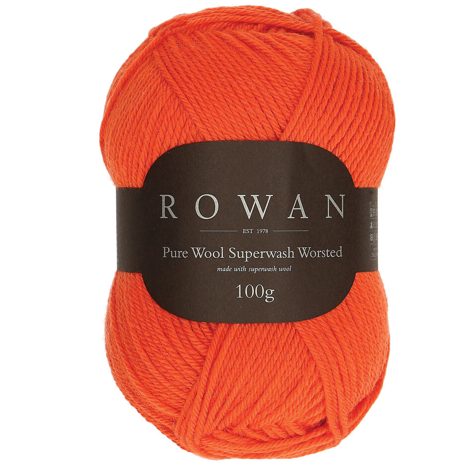 Rowan Pure Wool Superwash Worsted 100g is available to purchase from The Knit Lounge UK knit shop
