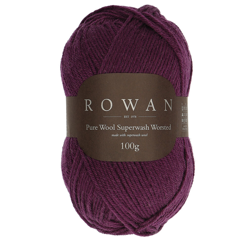 Rowan Pure Wool Superwash Worsted 100g is available to purchase from The Knit Lounge UK knit shop