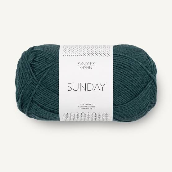 Sunday by Sandnes Garn in shade Midnight Teal 7281 available at The Knit Lounge UK yarn shop.
