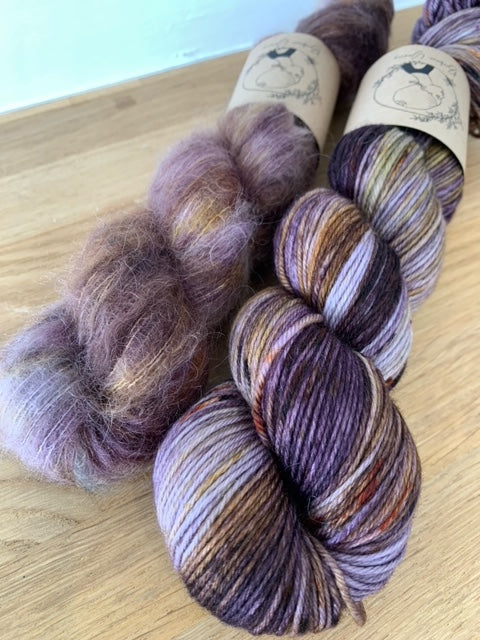 Dusty MCN Sock is available to purchase from The Knit Lounge UK knit shop