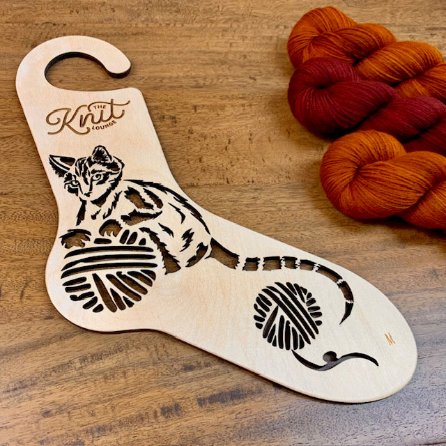 Cat Sock Blocker is available to purchase from The Knit Lounge UK knit shop