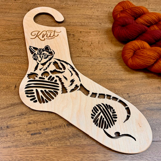 Cat Sock Blocker is available to purchase from The Knit Lounge UK knit shop