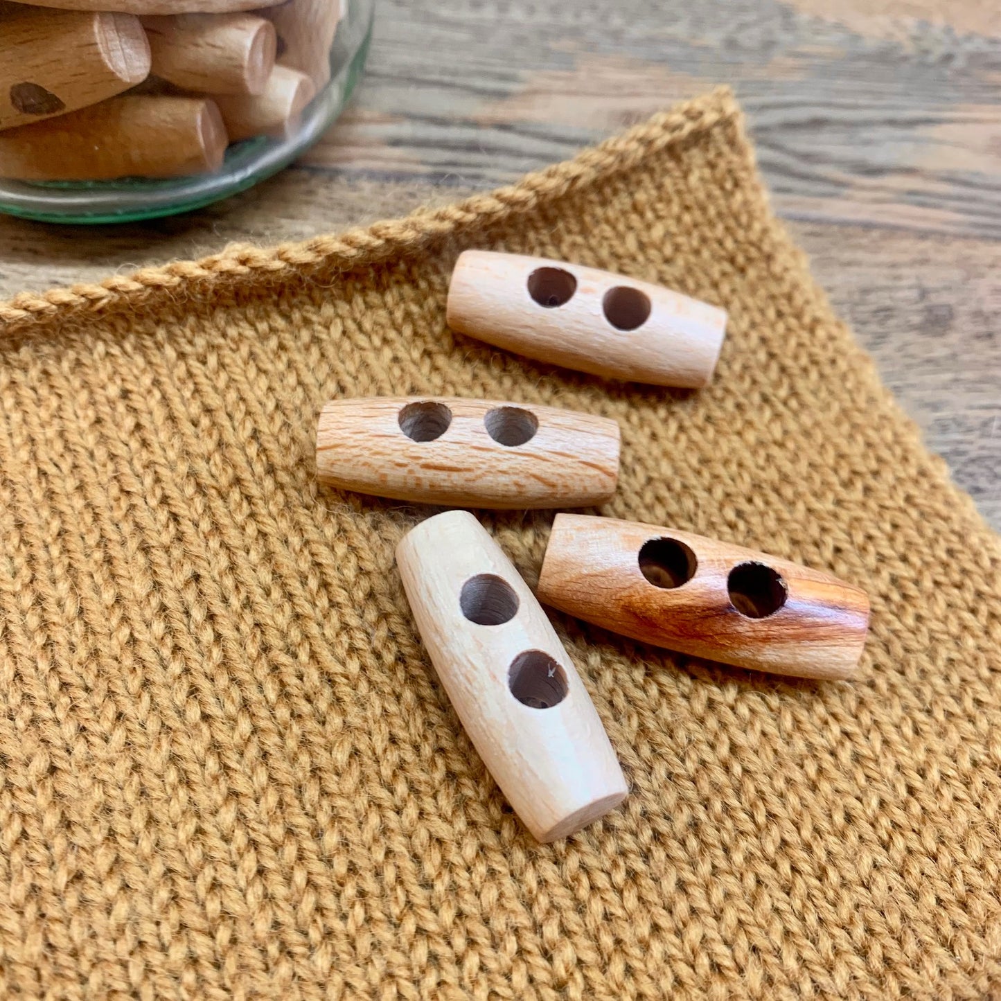 Wooden Toggle 30mm is available to purchase from The Knit Lounge UK knit shop