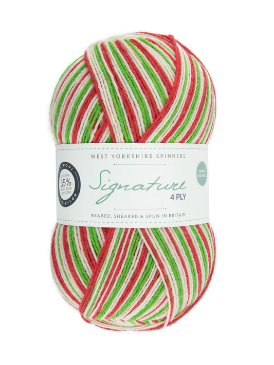 West Yorkshire Spinners Signature 4ply 100g - Christmas Collection is available to purchase from The Knit Lounge UK knit shop