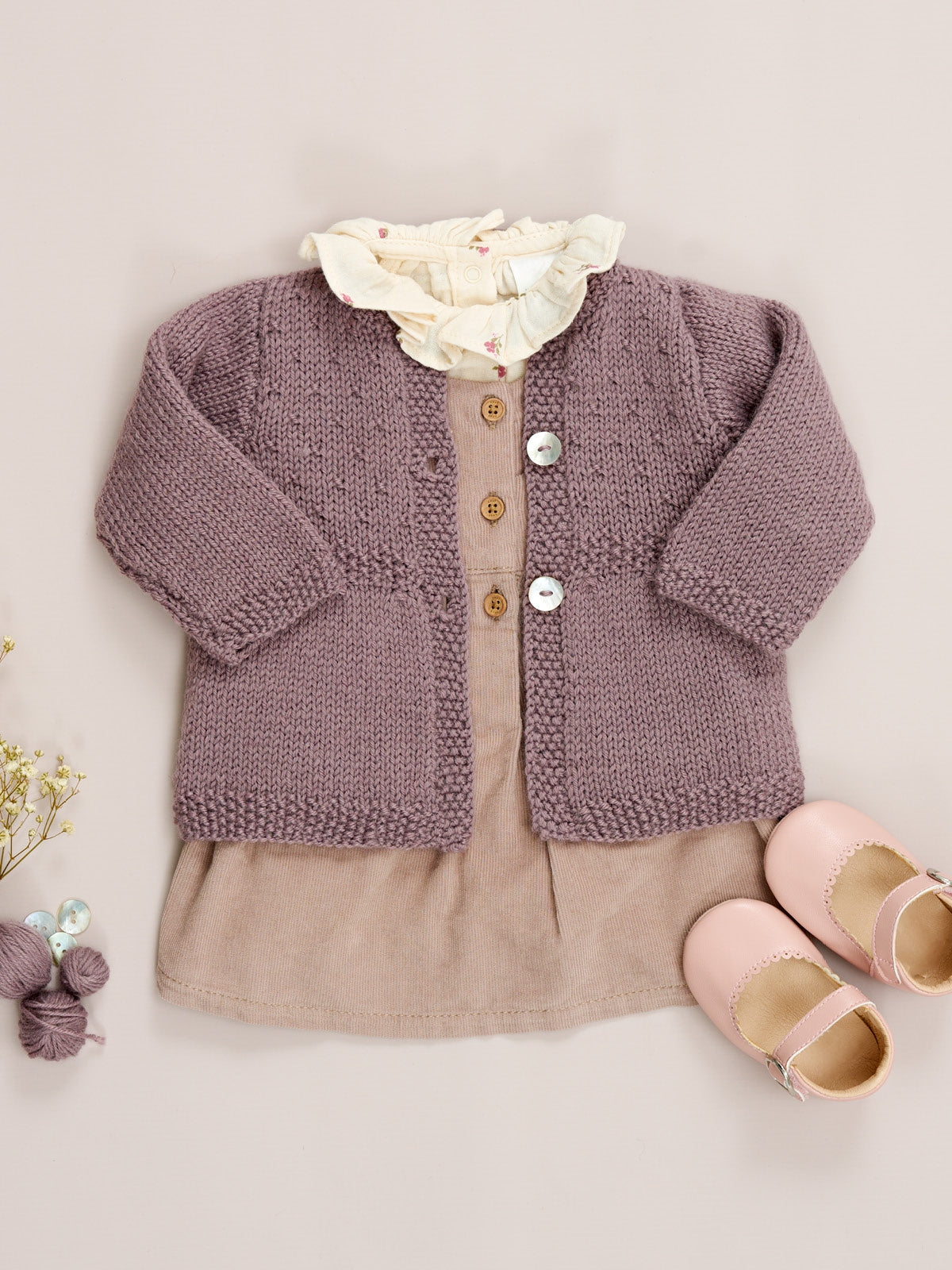 WYS Matilda Matinee Jacket Knitting Pattern is available to purchase from The Knit Lounge UK knit shop