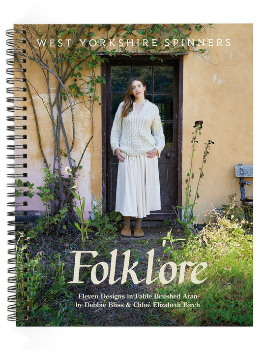 West Yorkshire Spinners Folklore Pattern Book is available to purchase from The Knit Lounge UK knit shop