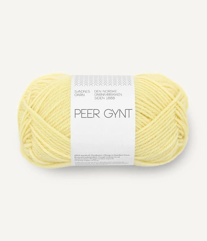 Peer Gynt by Sandnes Garn in shade 9602  Lemonade. Buy now from The Knit Lounge UK yarn shop.